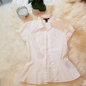 Button Down Peplum Shirt